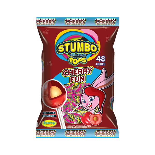 Stumbo Cherry Fun Lollipops 48s